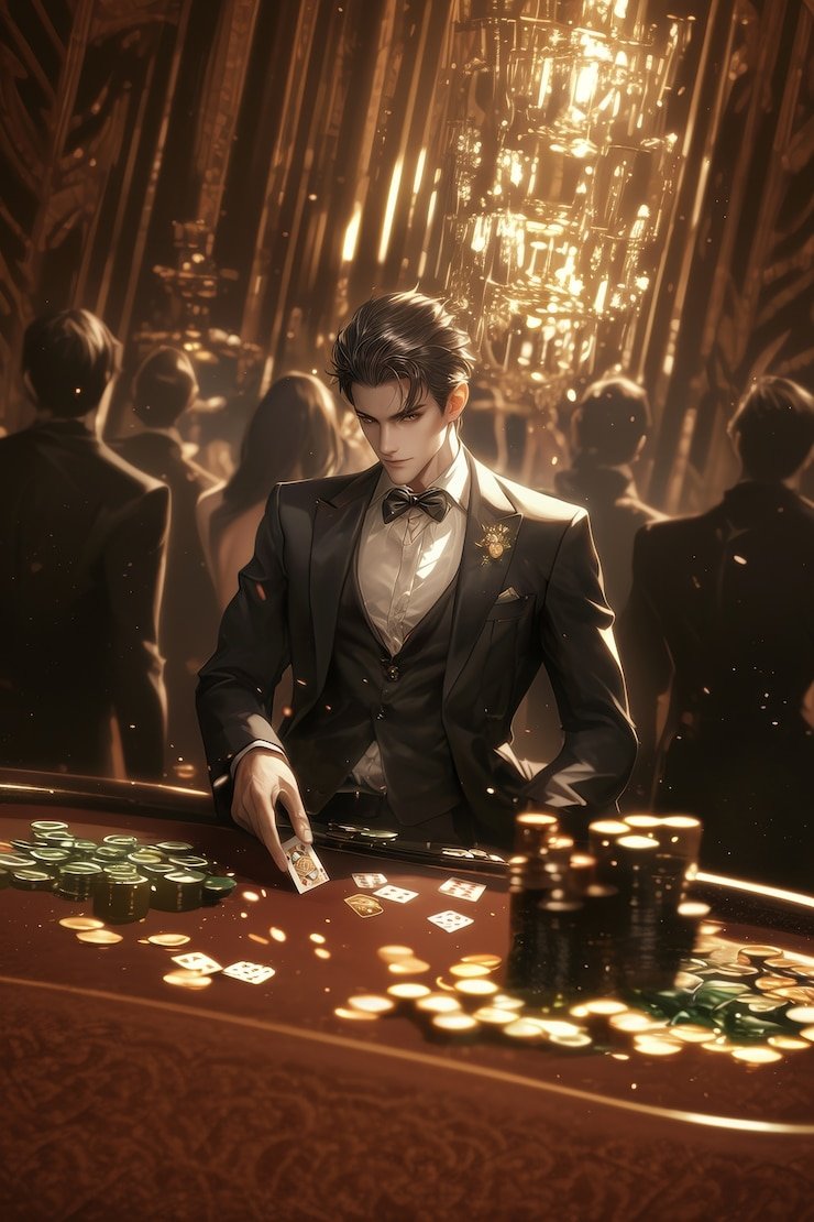 Live dealer showing Three Card Poker hand on asg55 slot video stream